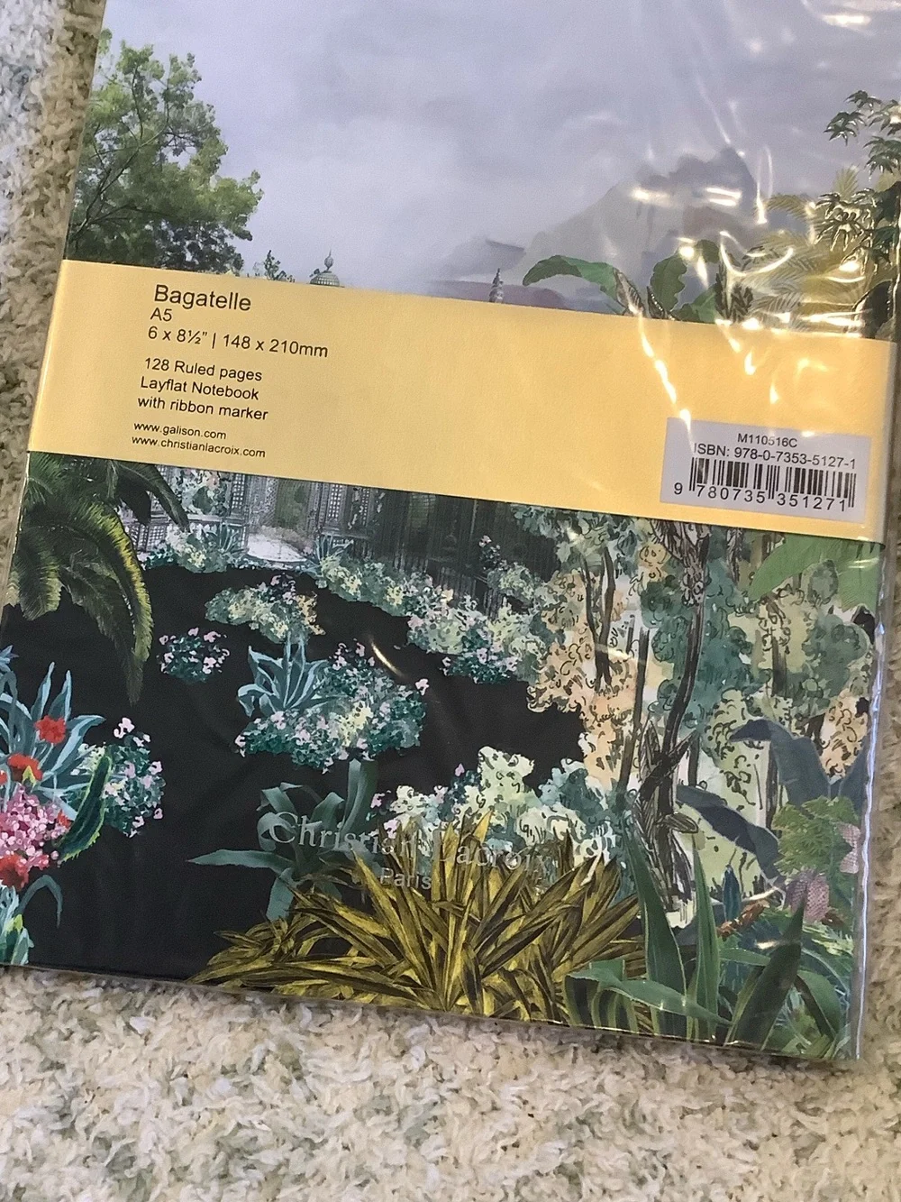 Christian Lacroix Paris Tropical Floral City Designer Lined Journal Notebook NWT